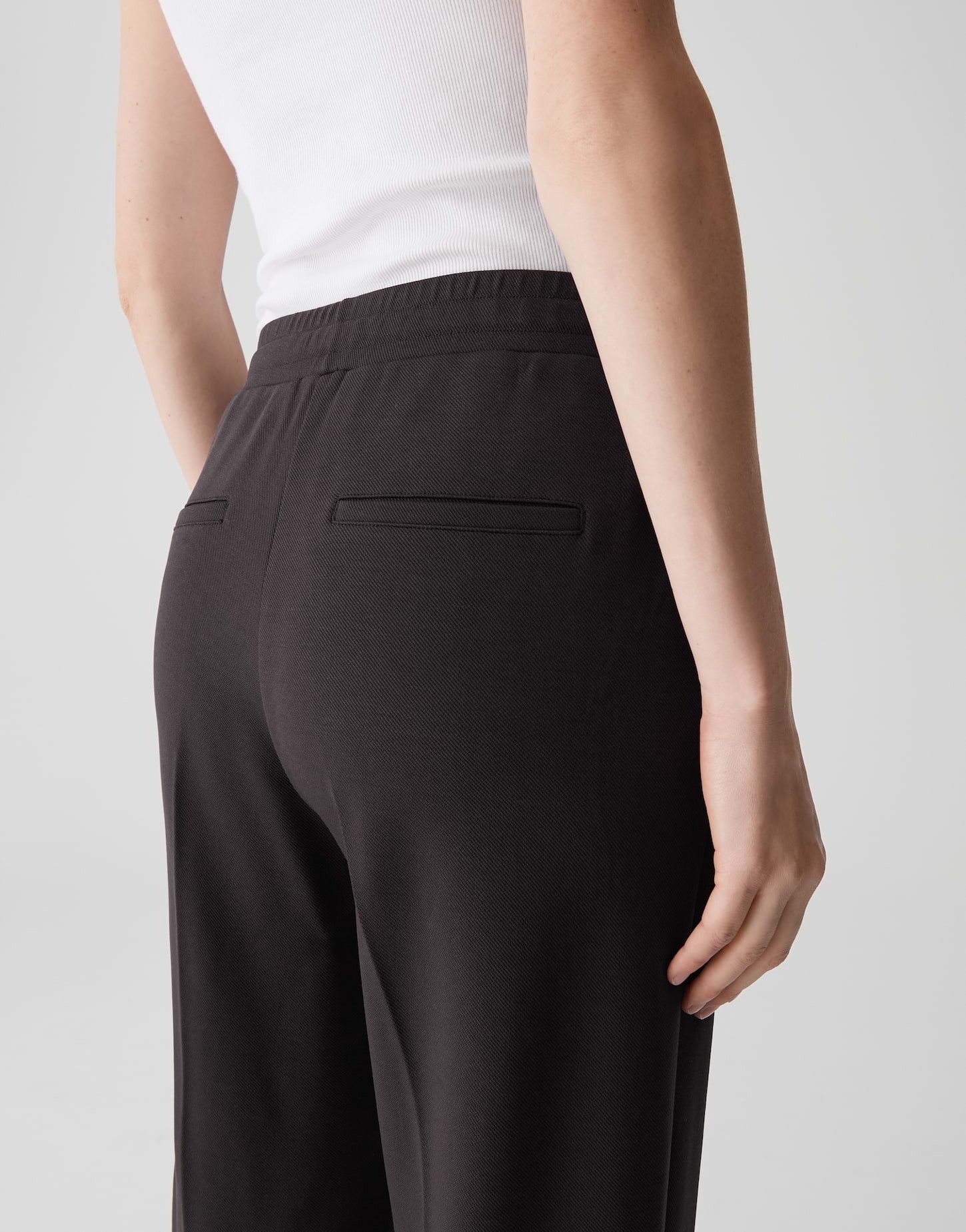 OPUS PANTS Stoffhose MACIE mit elastischem Komfortbund Long, Tencel, elastischer Gummibund