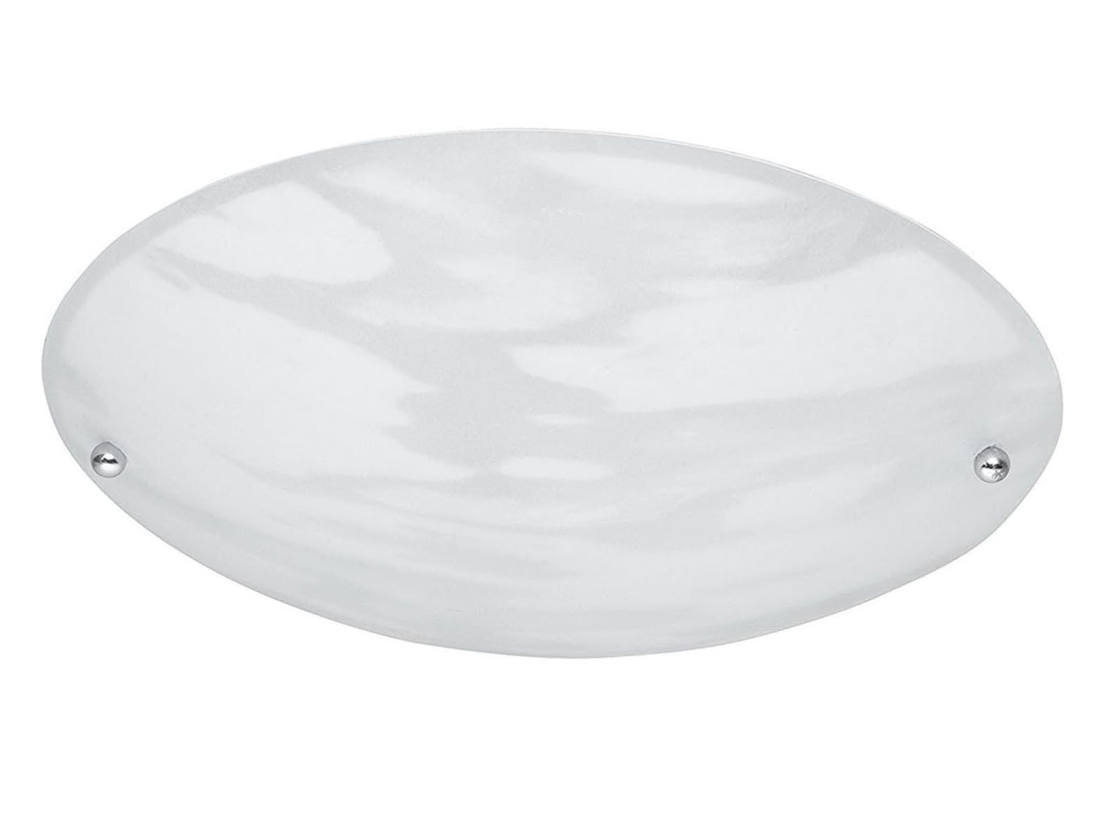 TRIO Leuchten LED Deckenleuchte rund, Alabaster Glas Lampenschirm Ø25cm, Leuchtmittel dimmbar, LED wechselbar, Warmweiß, klein-e Deckenlampe flach, Deckenbeleuchtung mit E27 Leuchtmittel