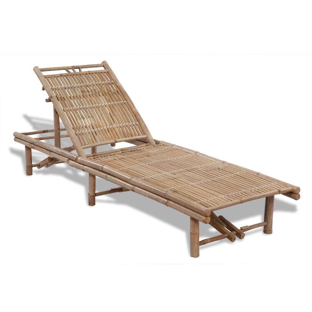 vidaXL Gartenliege Sonnenliege Bambus