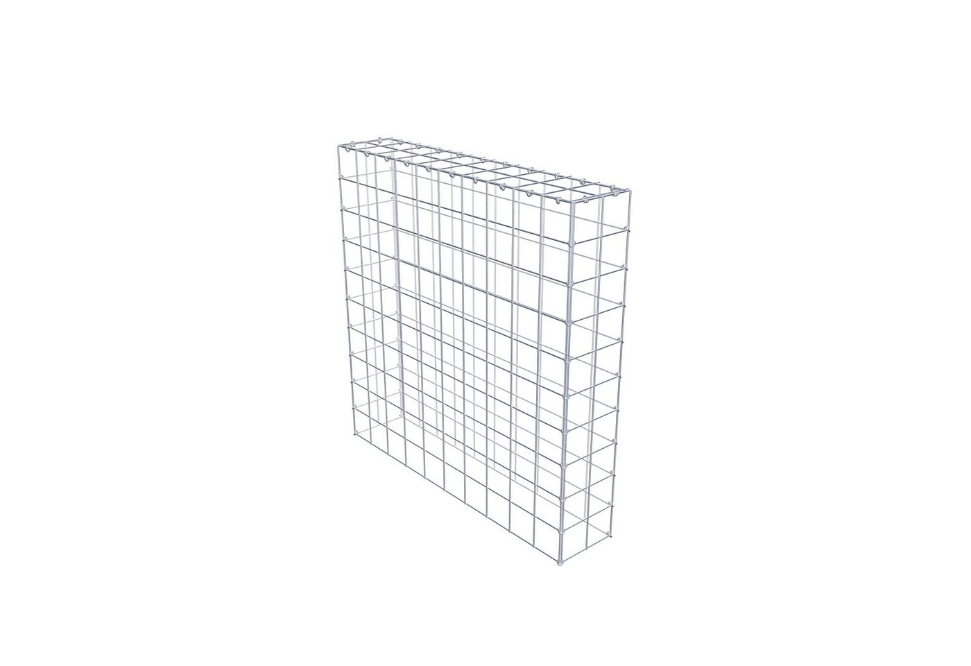 Thumbnail - Gabiona Gabionenzaun Anbaugabione Typ 3 100 cm x 100 cm x 20 cm (L x H x T), Maschenweite, (Anbaugabione Typ 3 100 cm x ...