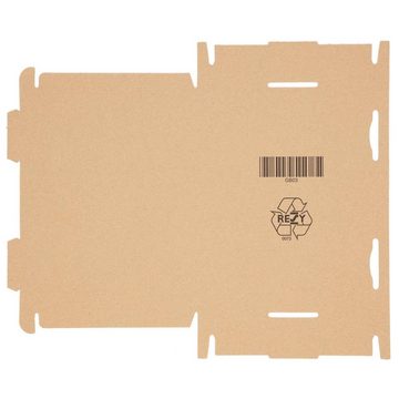 KK Verpackungen Versandkarton, 25 Großbriefkartons 220 x 155 x 15 mm Postversand Warenversand Wellpappkartons Braun