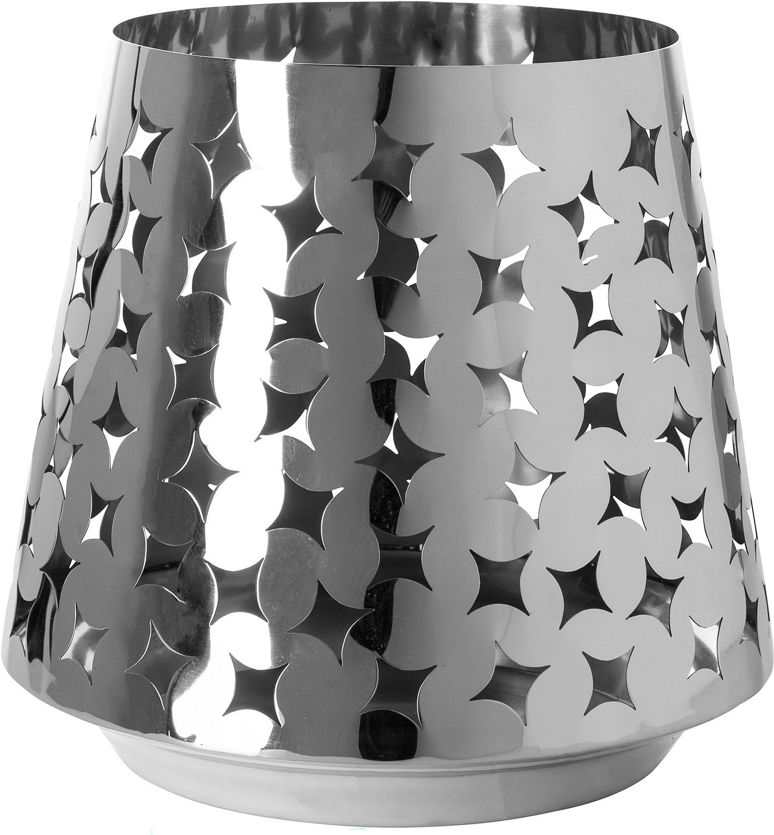 Fink Windlicht Kerzenhalter LUMA (1 St), aus Edelstahl, mit ausgestanzten Cut-Outs