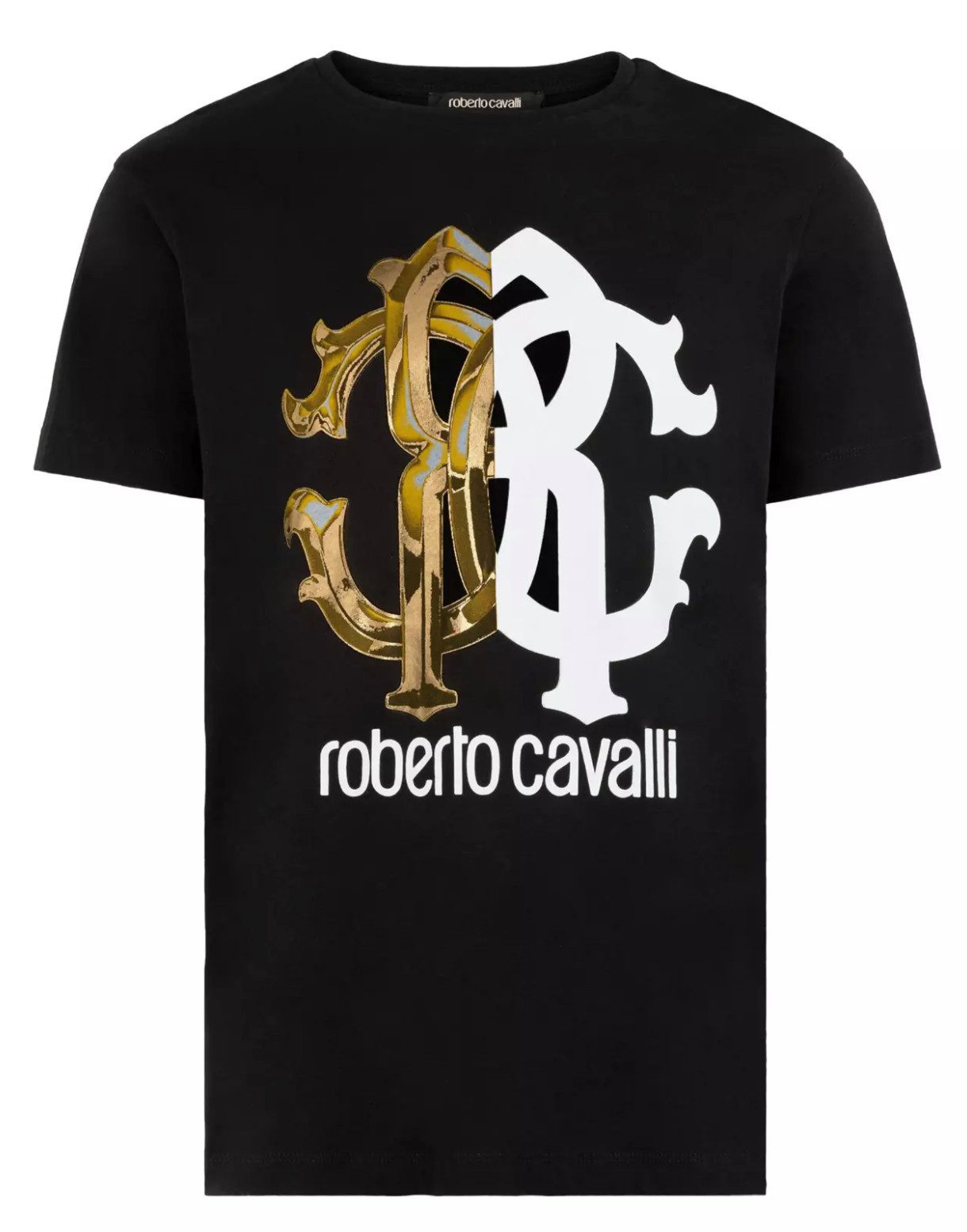 roberto cavalli T-Shirt Firenze RC Logo Slim Fit Shirt Haupt- und luxuriöseste Linie der Marke