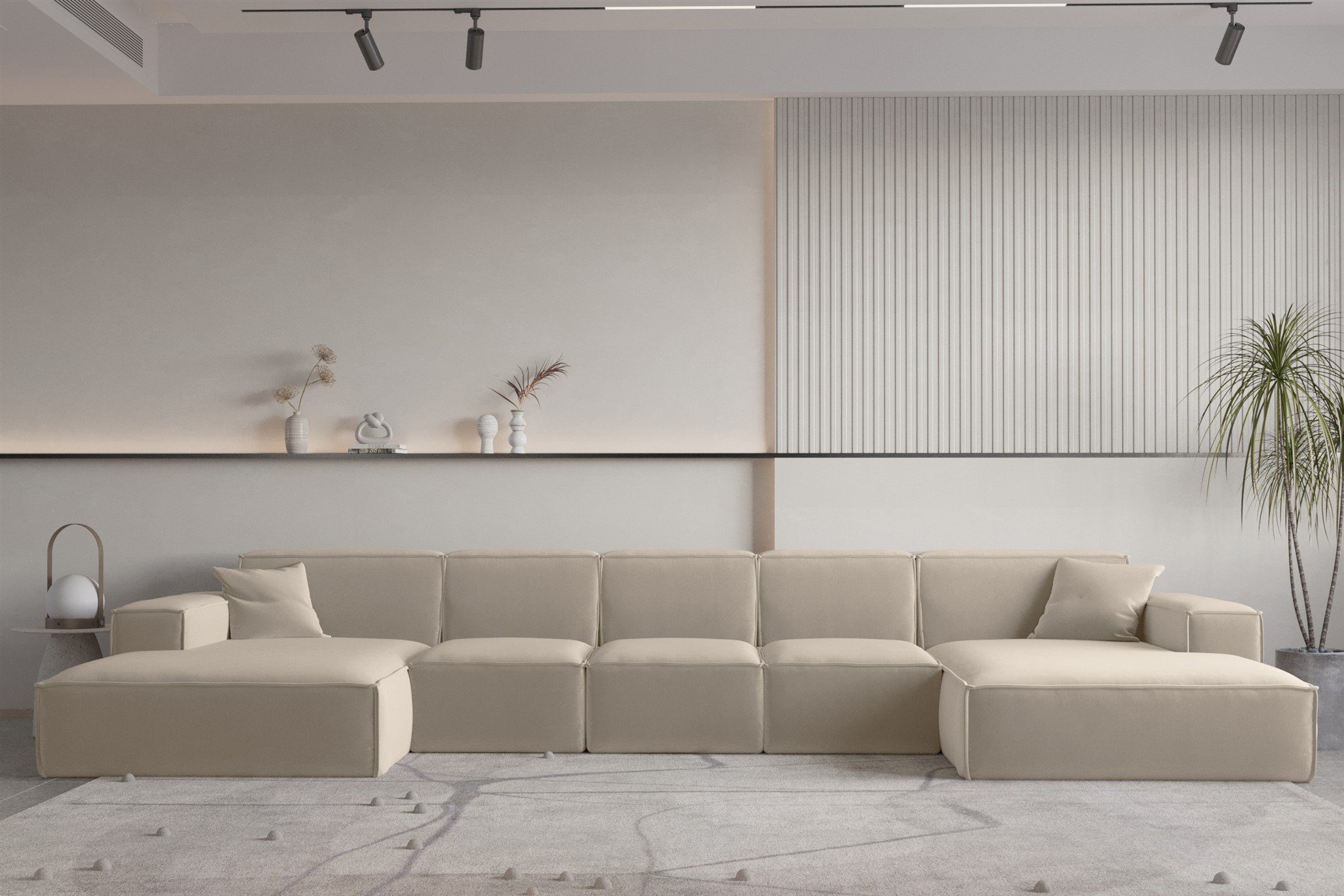 Fun Möbel Wohnlandschaft U-Form CELES PREMIUM XL, Breite 462 cm, inkl. 2 Zi günstig online kaufen