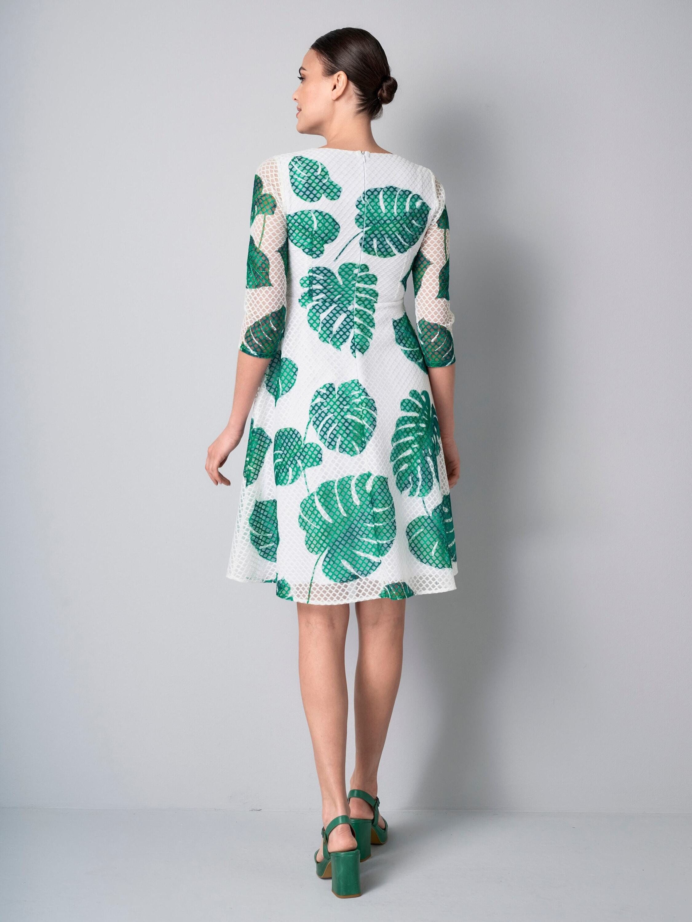 Alba Moda Druckkleid Kleid aus Lochspitze