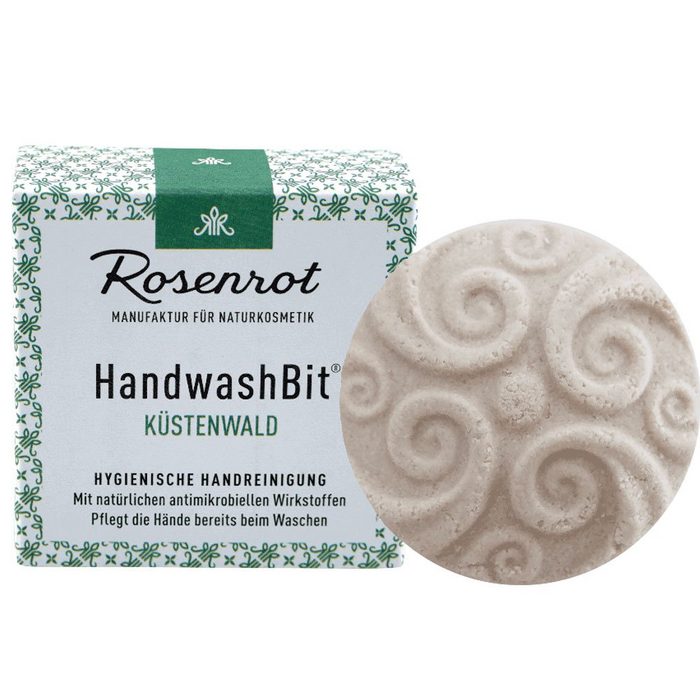Rosenrot Duftöl HandwashBit feste Waschlotion Küstenwald 60 g