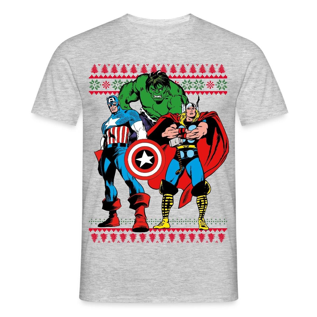 T-Shirt Avengers Superhelden Ugly Christmas Männer T-Shirt