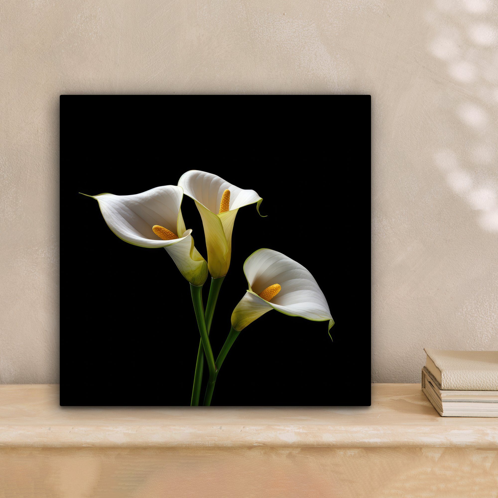 Botanisch, Natur cm Wohnzimmer St), Leinwand Schlafzimmer, für OneMillionCanvasses® Weiß 20x20 - (1 Pflanzen Leinwandbild - - - Bilder Blumen