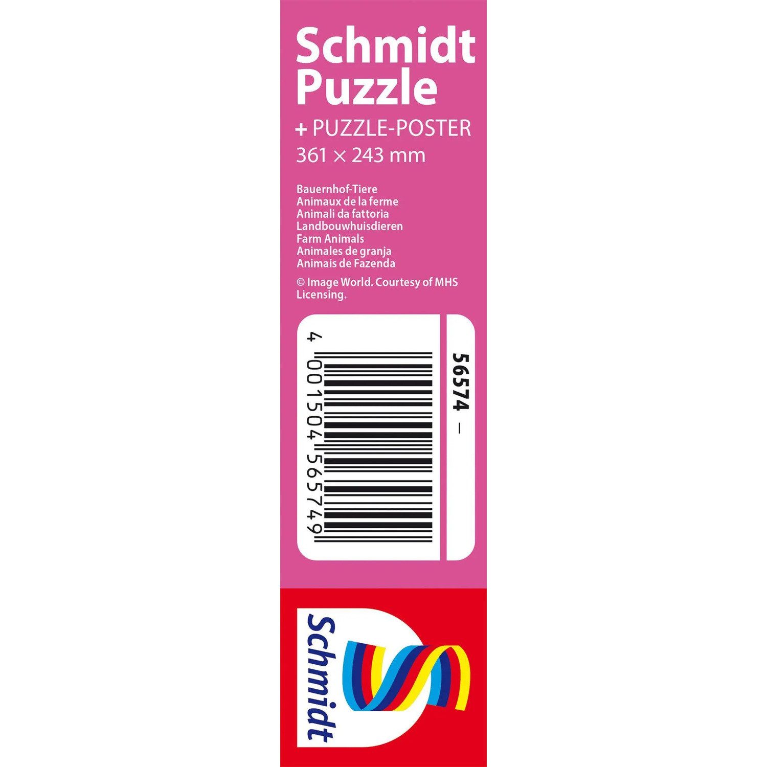 Schmidt Spiele Puzzle Bauernhof Tiere, 60 Puzzleteile