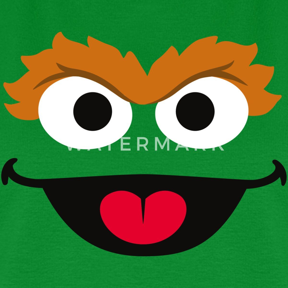 Spreadshirt T-Shirt Sesamstraße Oscar Kostüm Gesicht Karneval Frauen Premium T-Shirt (1-tlg)