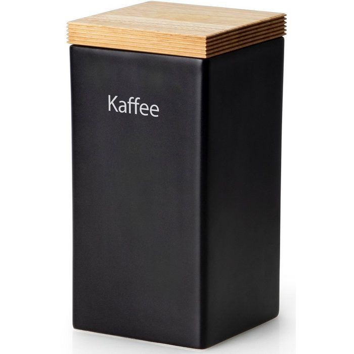 Continenta Kaffeedose Holz Keramik (1-tlg) Kaffeedose
