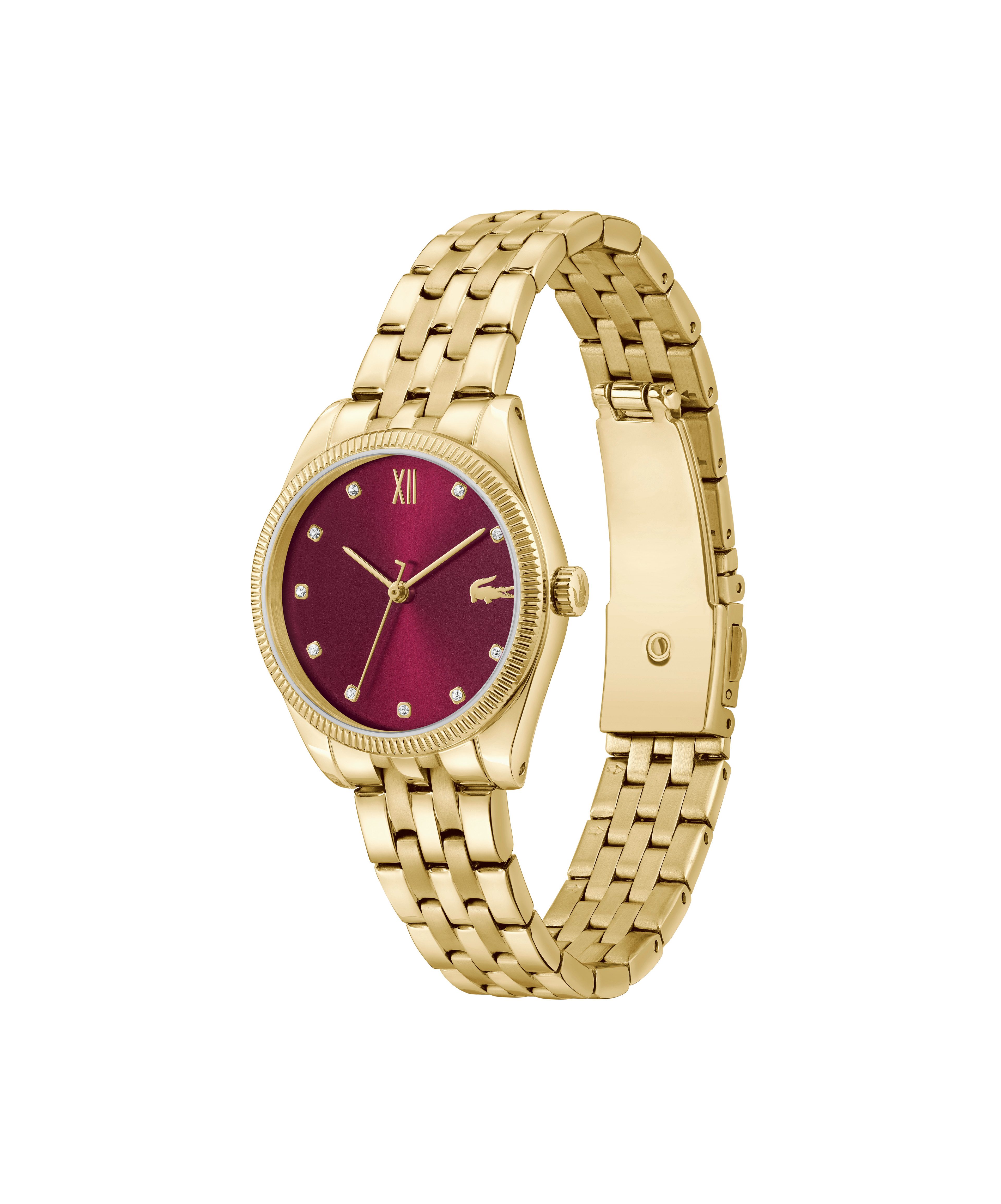 Lacoste Quarzuhr LACOSTE PARISIENNE 2001522, Armbanduhr, Damenuhr, Edelstahlarmband, analog, Glaskristalle