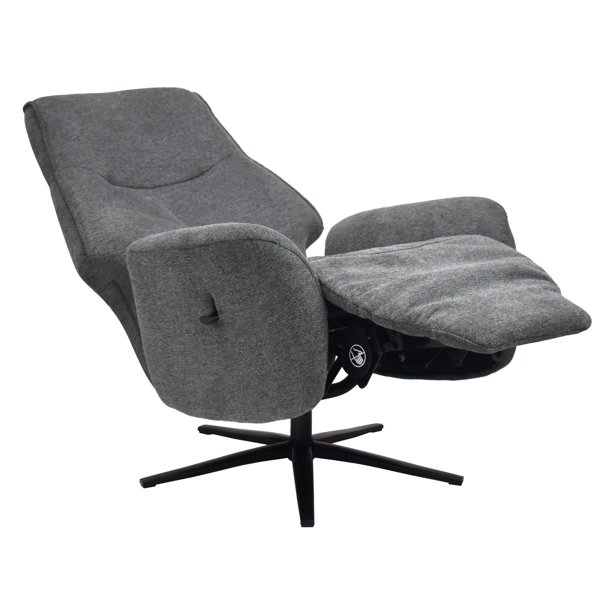 Raburg Drehsessel TV-Sessel mit Relaxfunktion, 120 kg, Marcelas, manuell verstellbar, 360° drehbar, verstellbares Kopfteil, Webstoff
