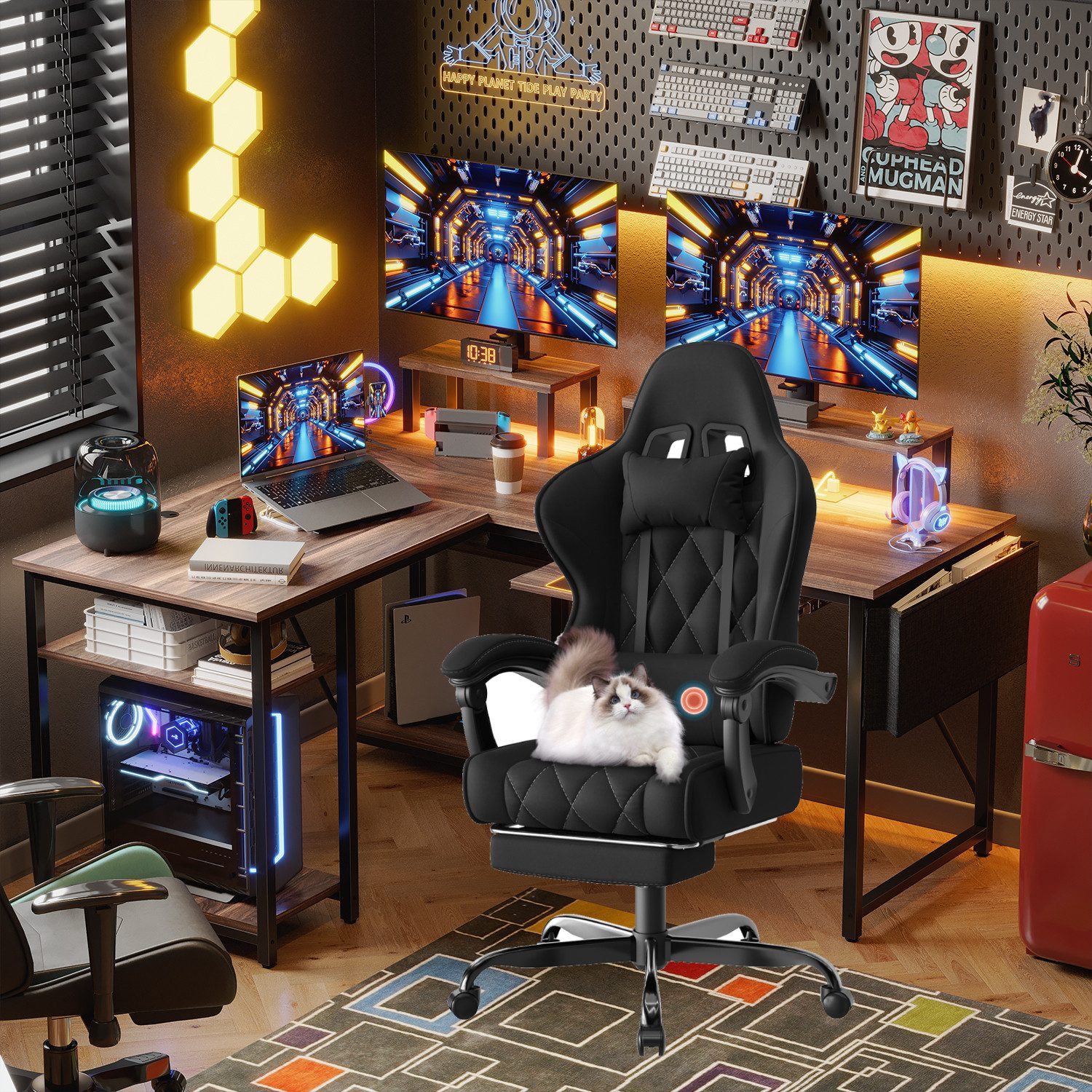HOMALL Gaming-Stuhl Massage-Bürostuhl aus Stoff mit günstig online kaufen