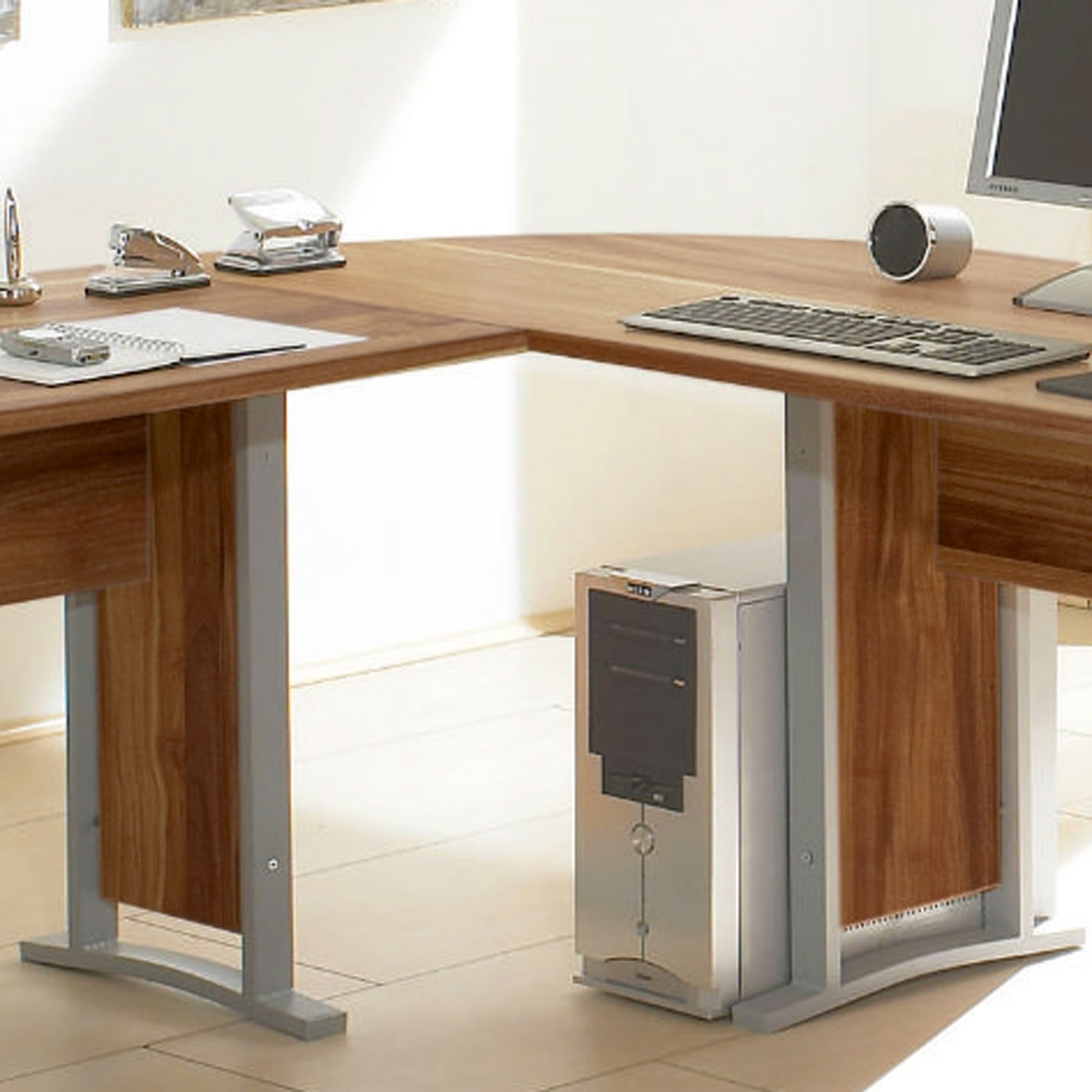 Bega Consult Eckschreibtisch Winkelschreibtisch mit Rollcontainer Büromöbel günstig online kaufen