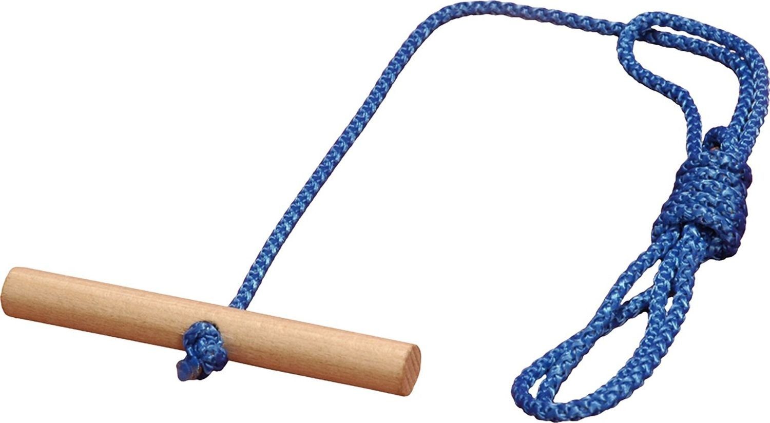 COLINT Hornschlitten Schlittenleine blau mit Holzgriff 120cm Schlittenseil Zugseil Leine