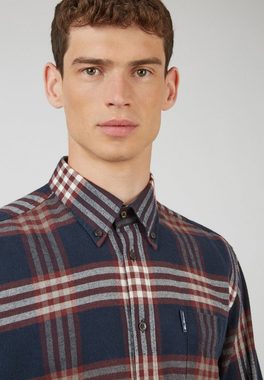 Ben Sherman Langarmhemd Oversized Brushed Check 3-Finger-Knopfleiste