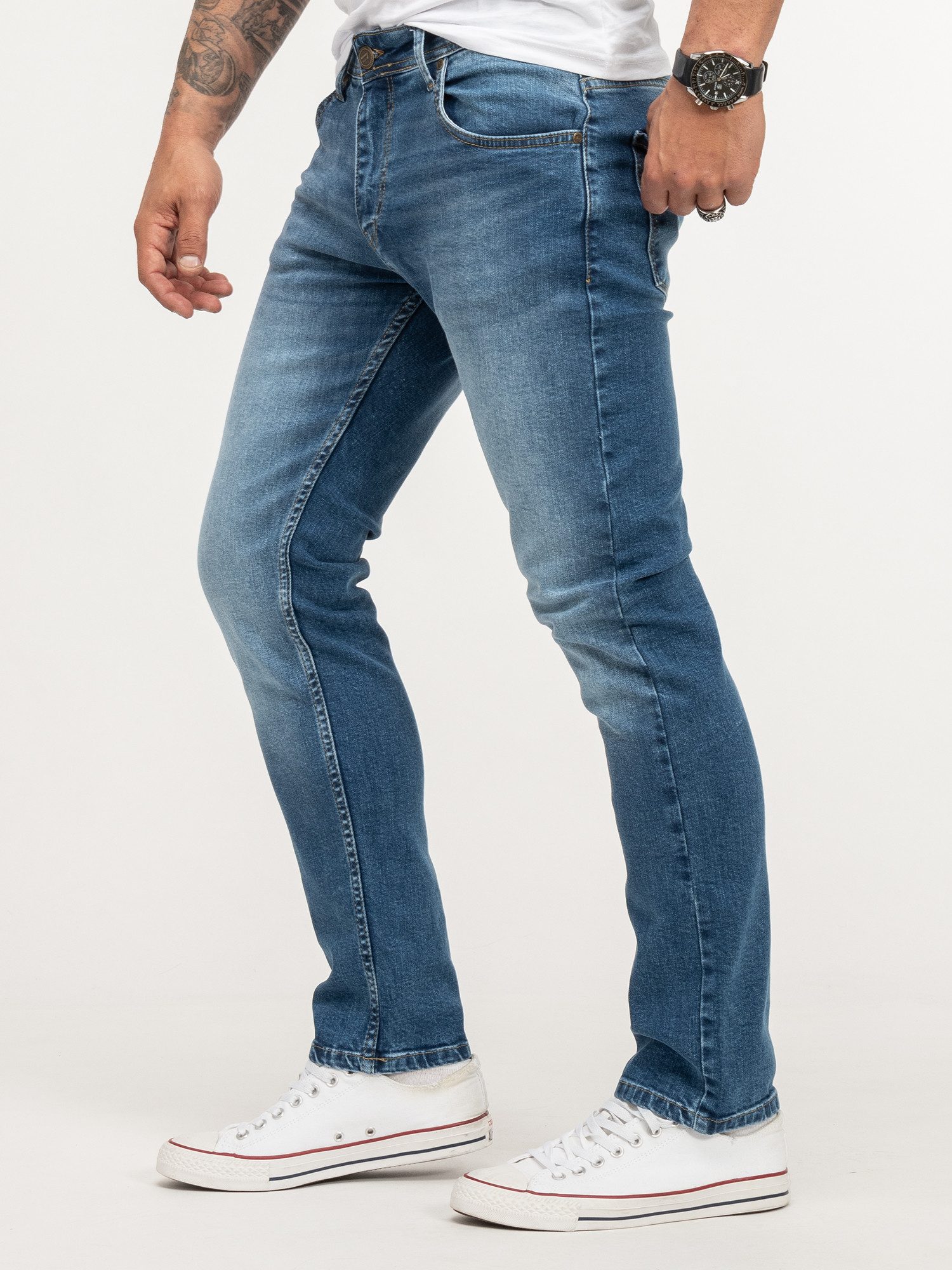 Lorenzo Loren Regular-fit-Jeans Herren Jeans Stretch LL-4002 günstig online kaufen