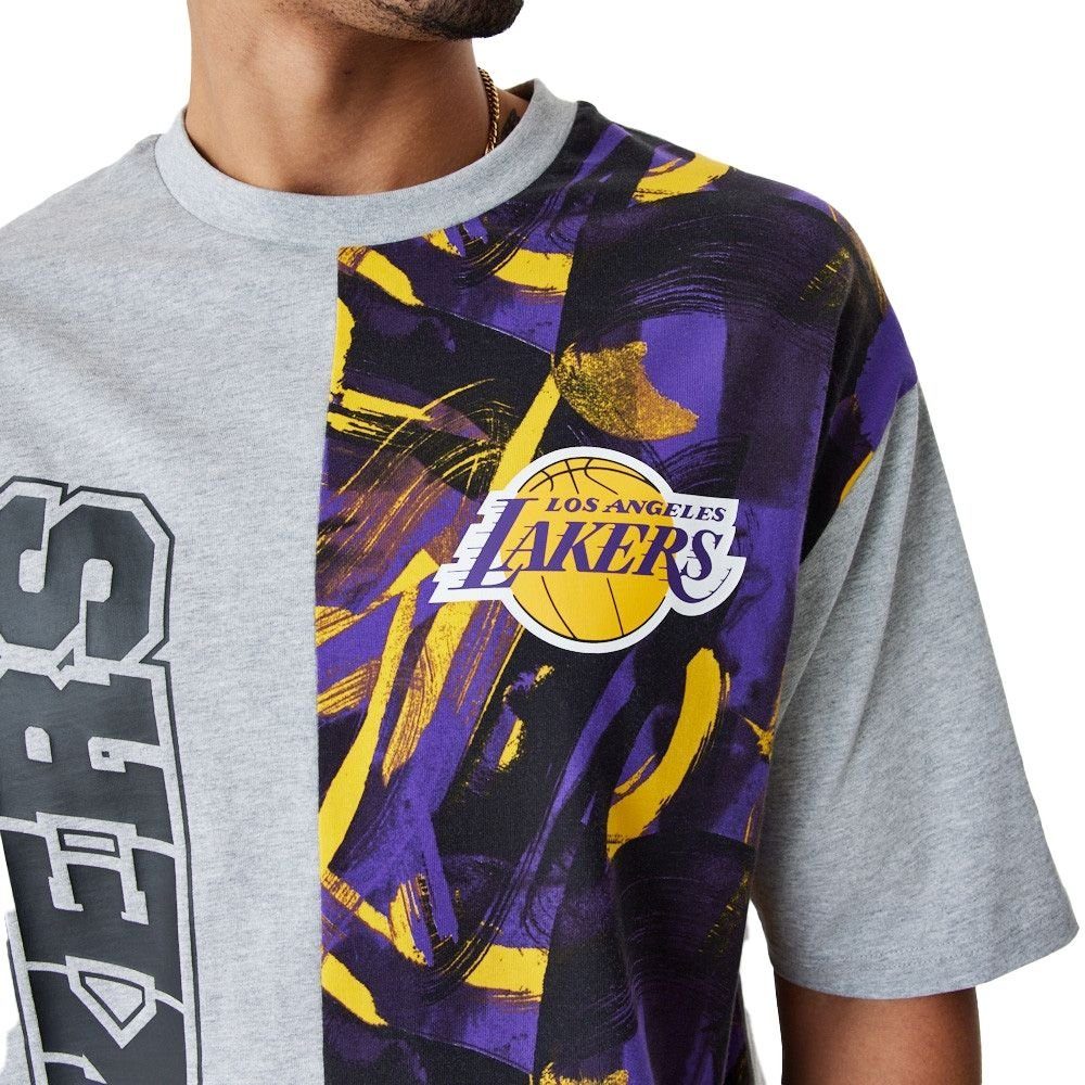 PANEL Angeles Los Oversized New Era Print-Shirt NBA Lakers