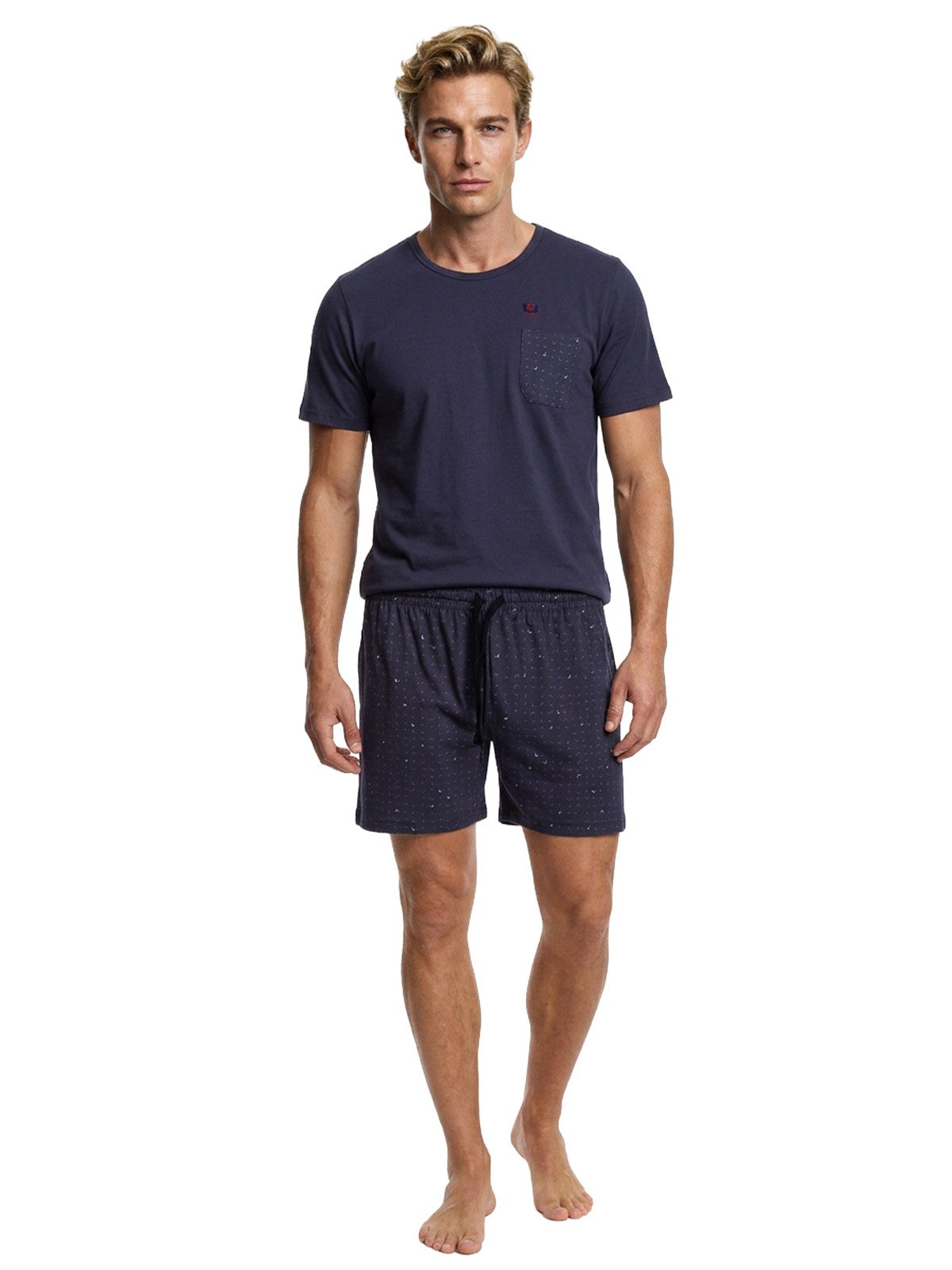 Henry Terre Shorty Paul Graphik Design Pyjama Set Kurz - Shorts – Bild 2 von 5