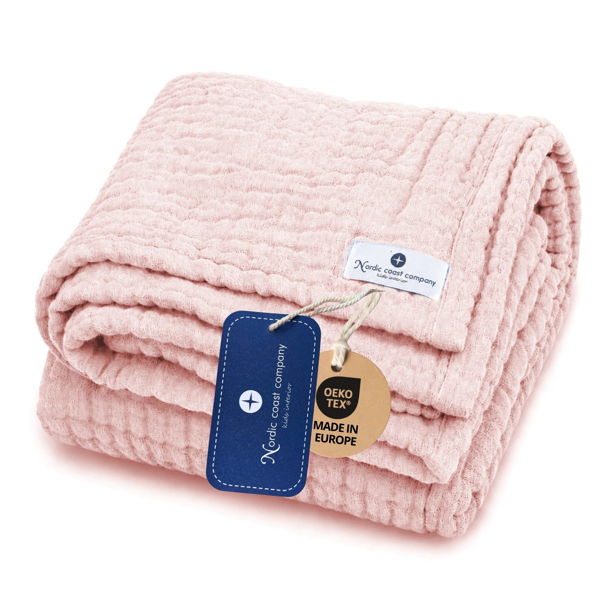 Babydecke Babydecke Musselin Kuscheldecke Puckdecke Baby & Neugeborene, Nordic Coast Company, Sommerdecke, Puck-u. Stilltuch, Einschlagdecke, Baumwolle atmungsaktiv