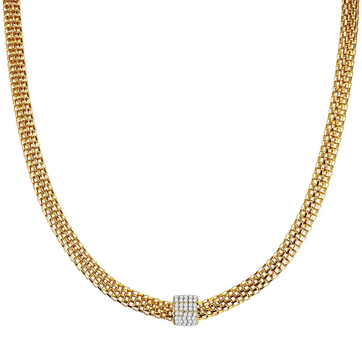 gelbgold Lulu Glaskristall & Collier weiß Kette Jane