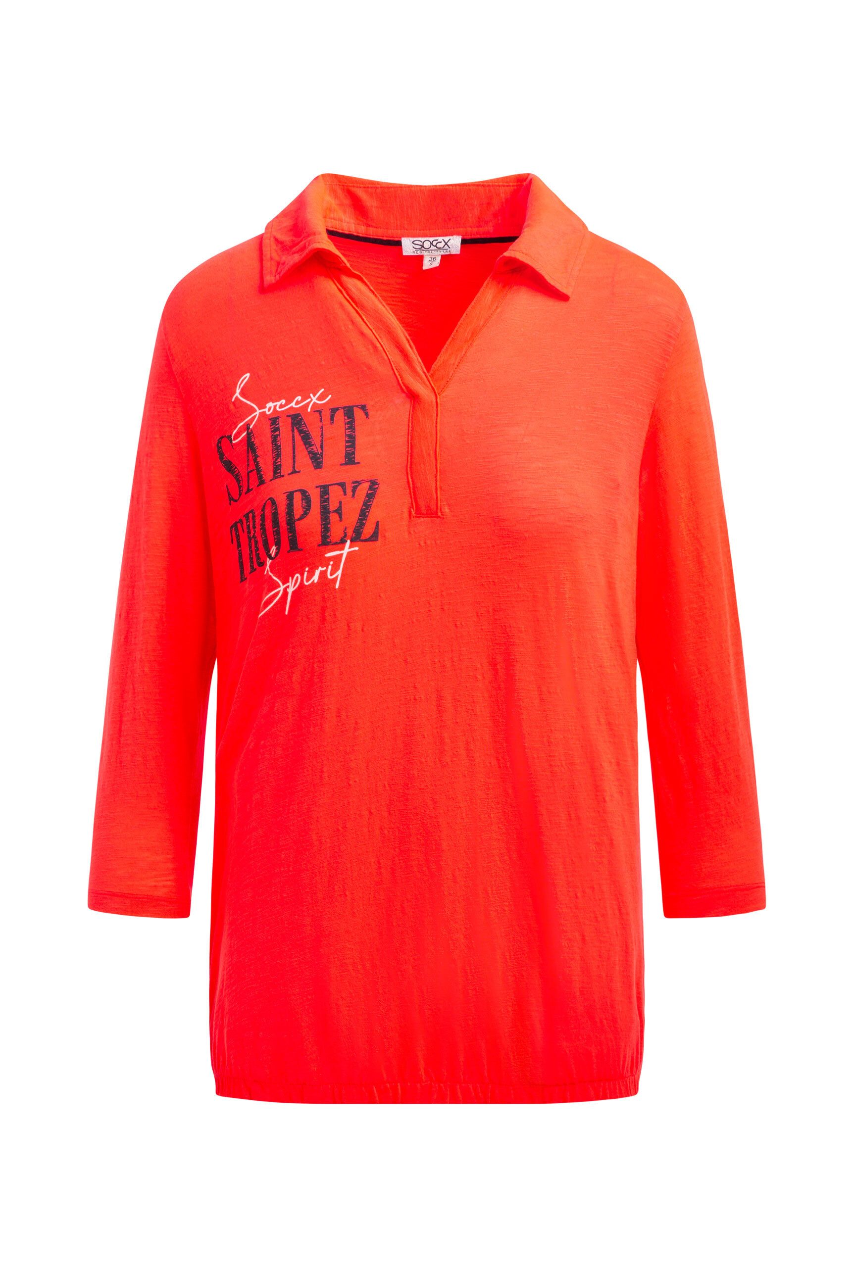 SOCCX Poloshirt mit Gummizug im Saum günstig online kaufen