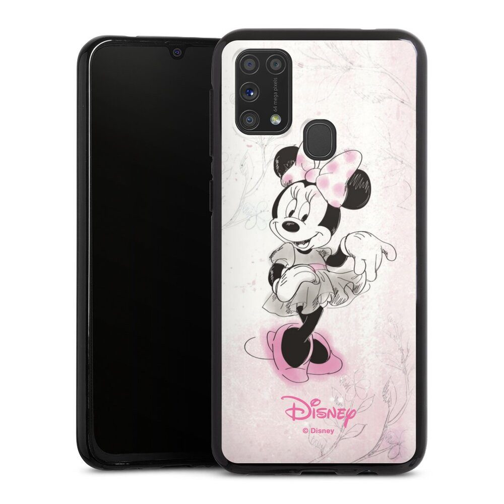 DeinDesign Handyhülle Minnie Mouse Disney Vintage Minnie Watercolor, Samsung Galaxy M31 Silikon Hülle Bumper Case Handy Schutzhülle