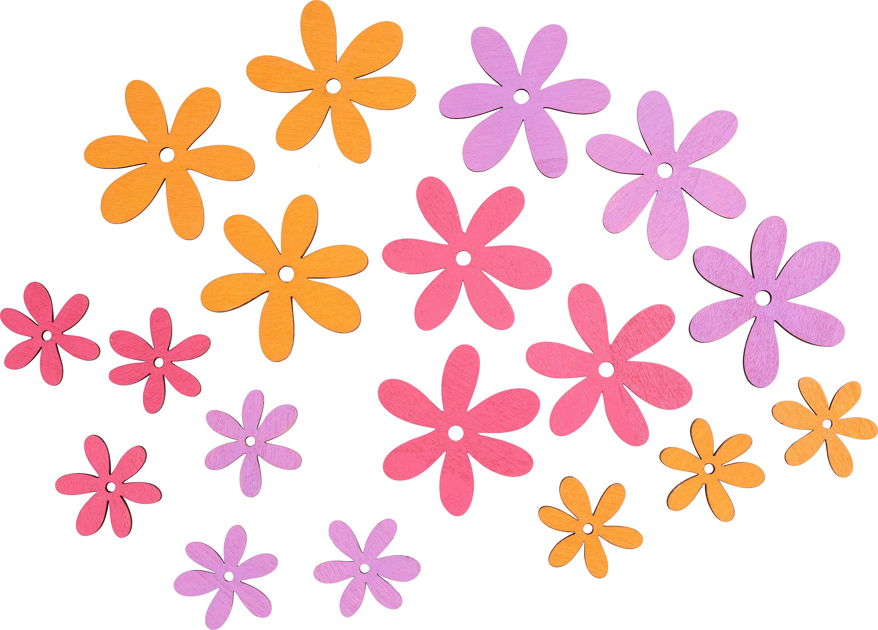 VBS Streudeko Streuteile Blumen Noora, 3.5-5.5 cm, 18 Stück