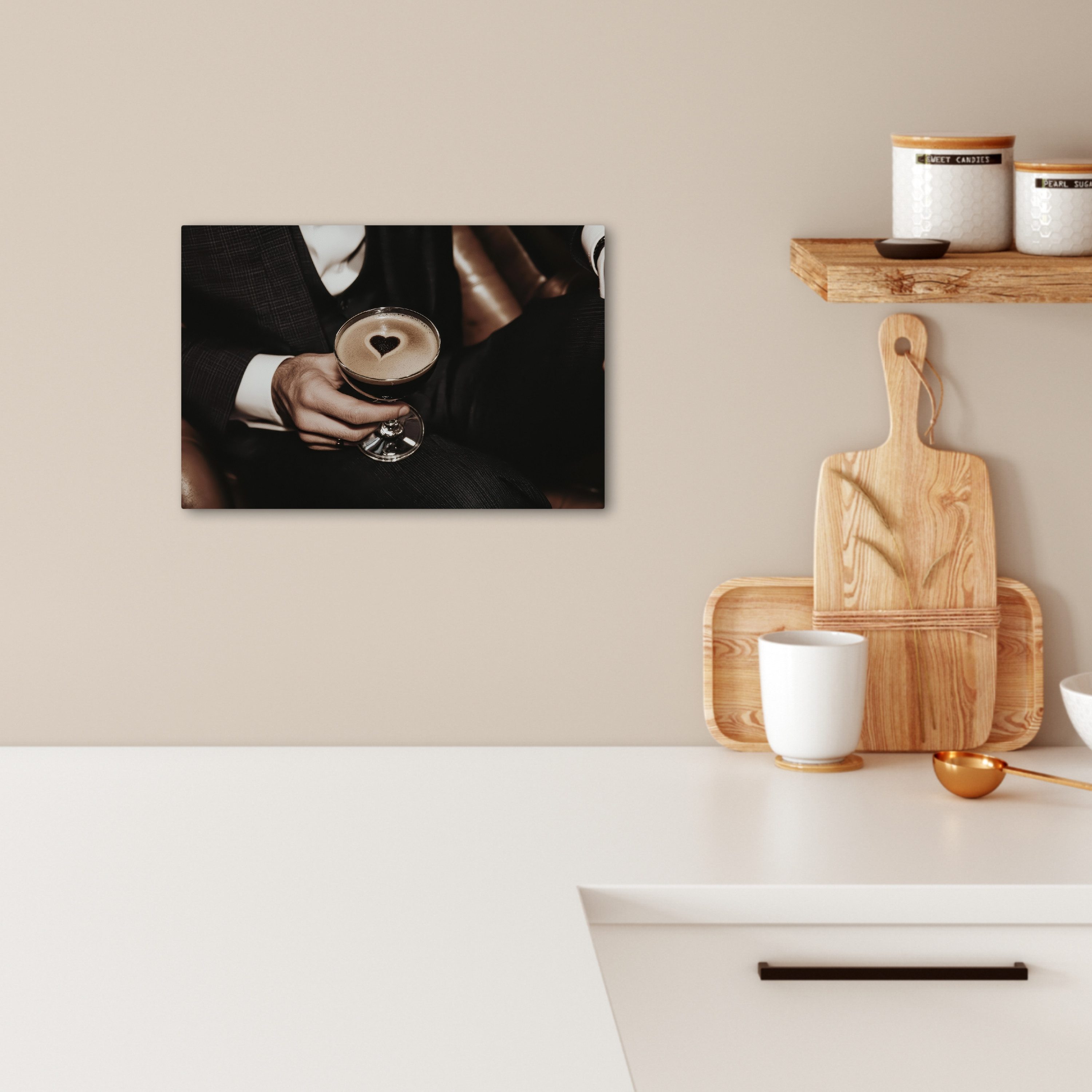 OneMillionCanvasses® Leinwandbild Herz - Cocktail - günstig online kaufen
