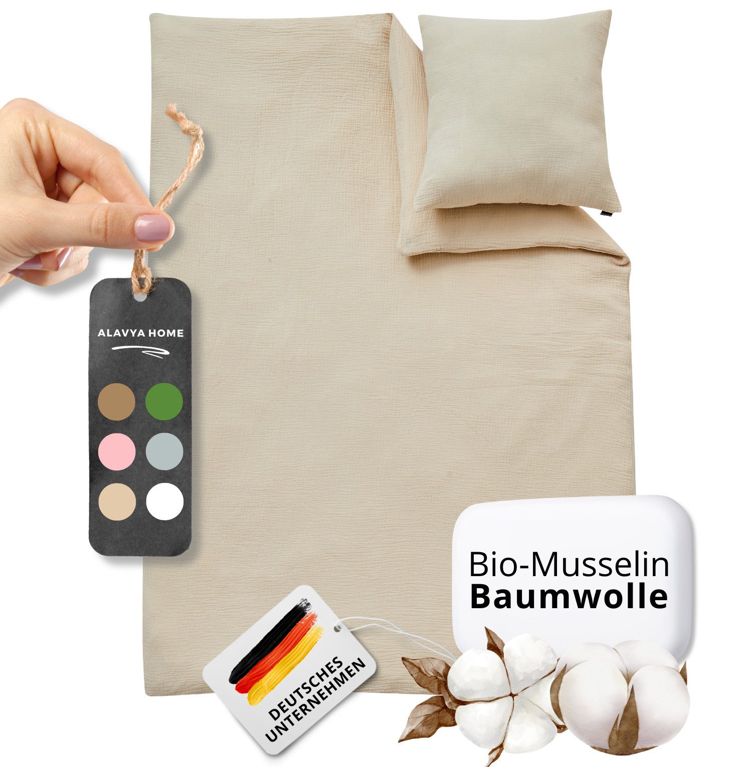 Alavya Home® Babybettwäsche 2-teiliges Bettwäsche - günstig online kaufen