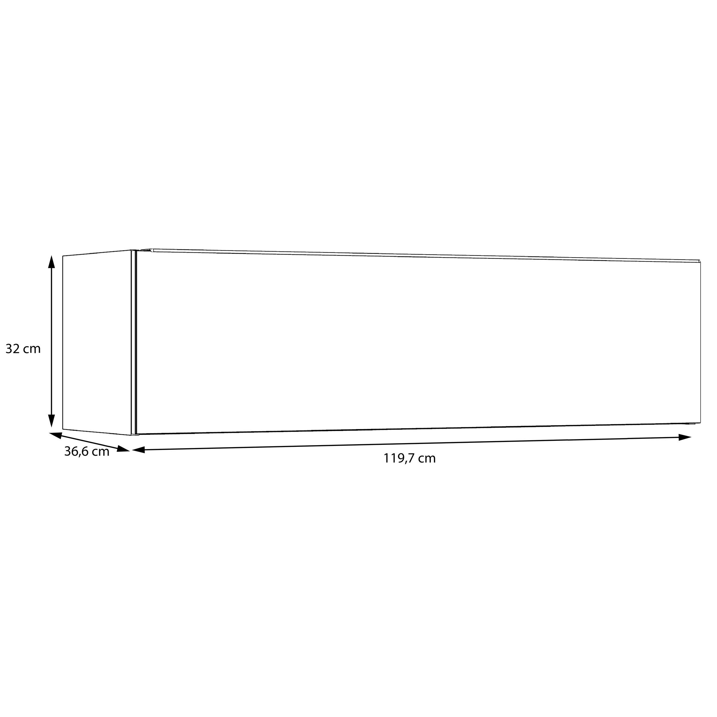 Newroom Hängeschrank Weiß 120 cm Hängeschrank Weiß Modern Wandschrank Wandschrank Wohnzimmer