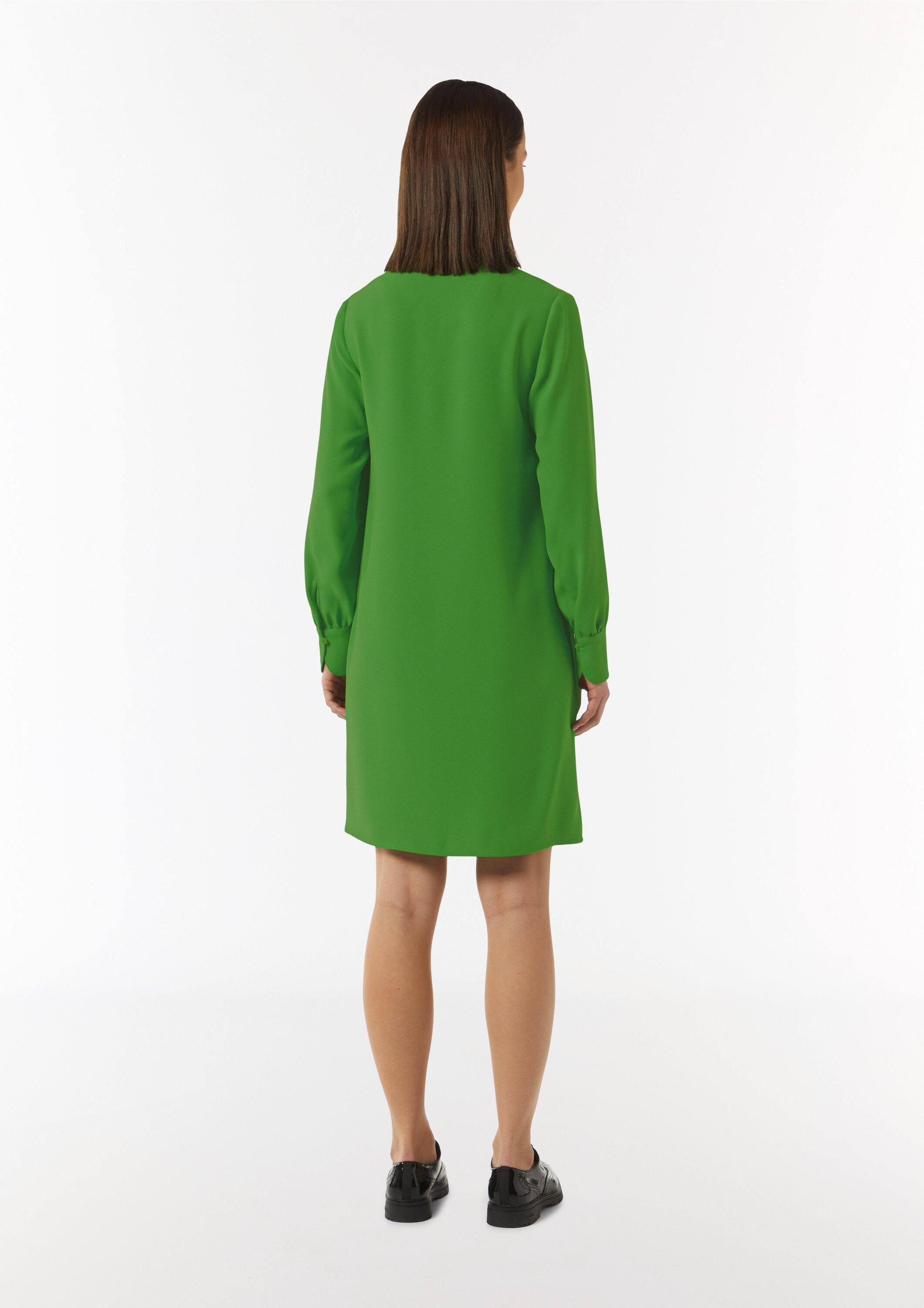 comma Minikleid Kleid Minikleid aus Crêpe mit Tunika-Ausschnitt