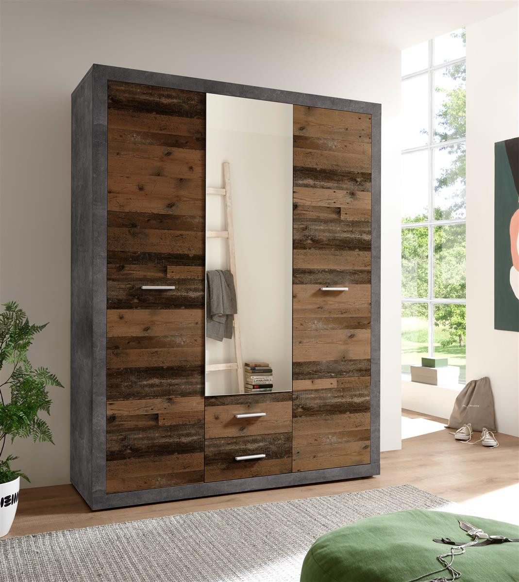 möbelando Kleiderschrank Stern 151 x 198 günstig online kaufen