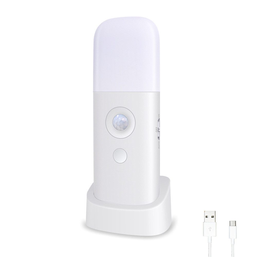 Coonoor LED Nachtlicht Bewegungsmelder Nachtlicht für den Innenbereich, Mit USB-Aufladung, 2000mAh Bewegungsmelder