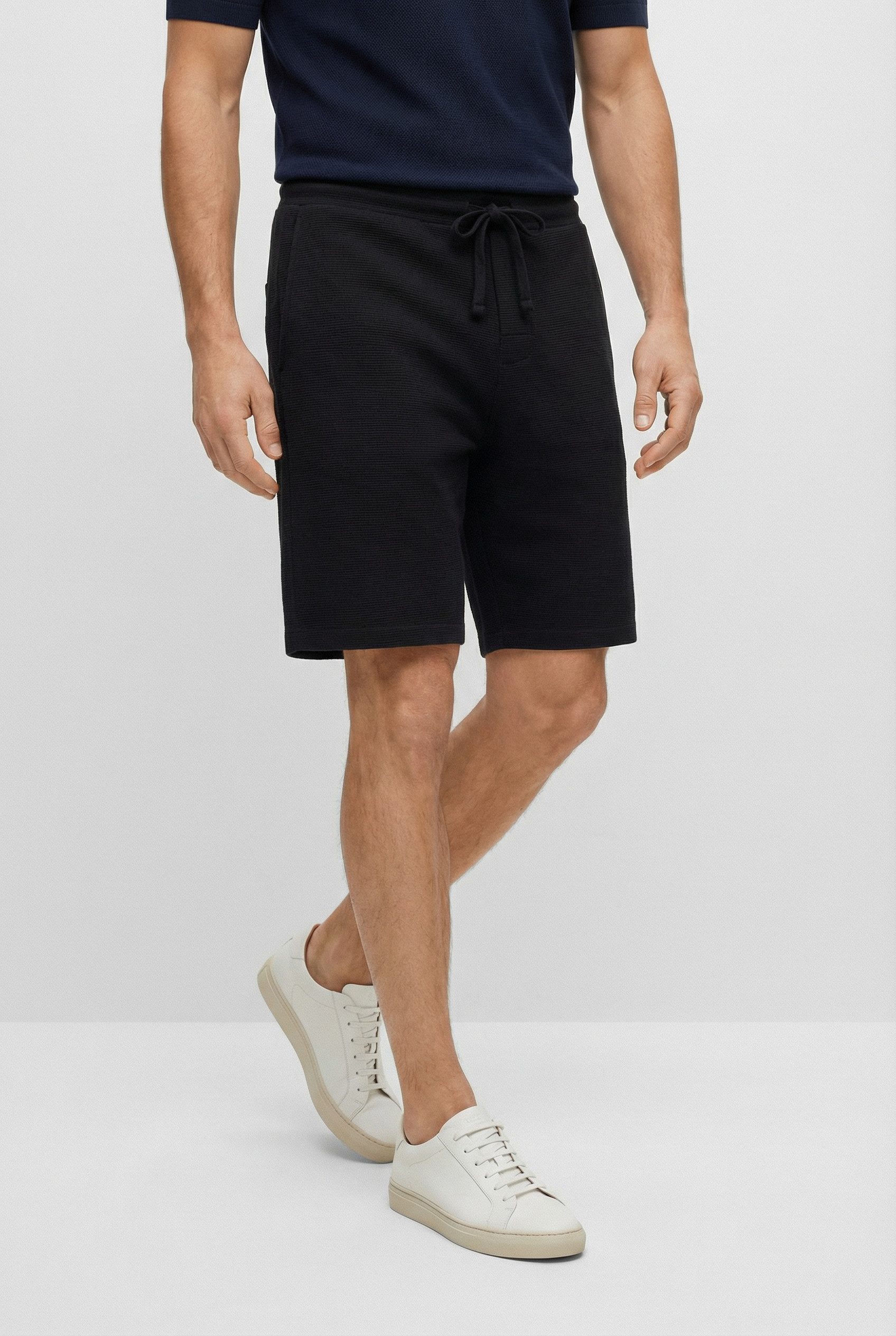 BOSS Shorts mit elastischem Bund, in Ripp-Qualität