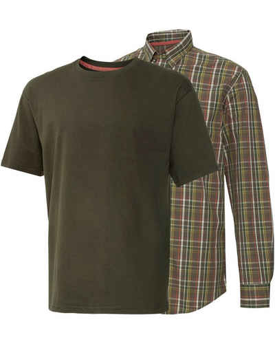 Wald & Forst Langarmhemd »Set Jagdhemd mit T-Shirt«