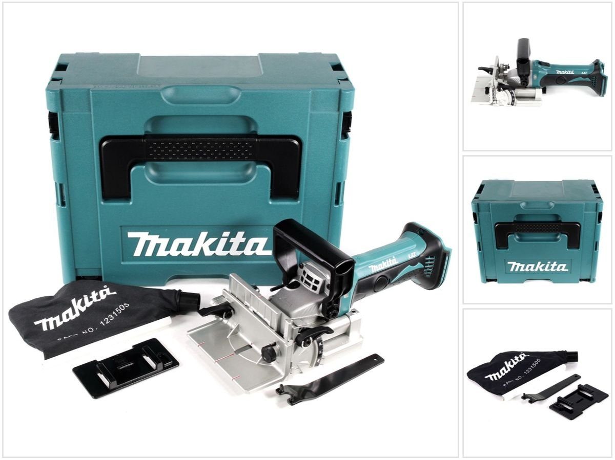 Makita Nutfräse DPJ 180 ZJ 18 V Li-Ion Akku Nutfräse Solo im Makpac - ohne Akku, ohne
