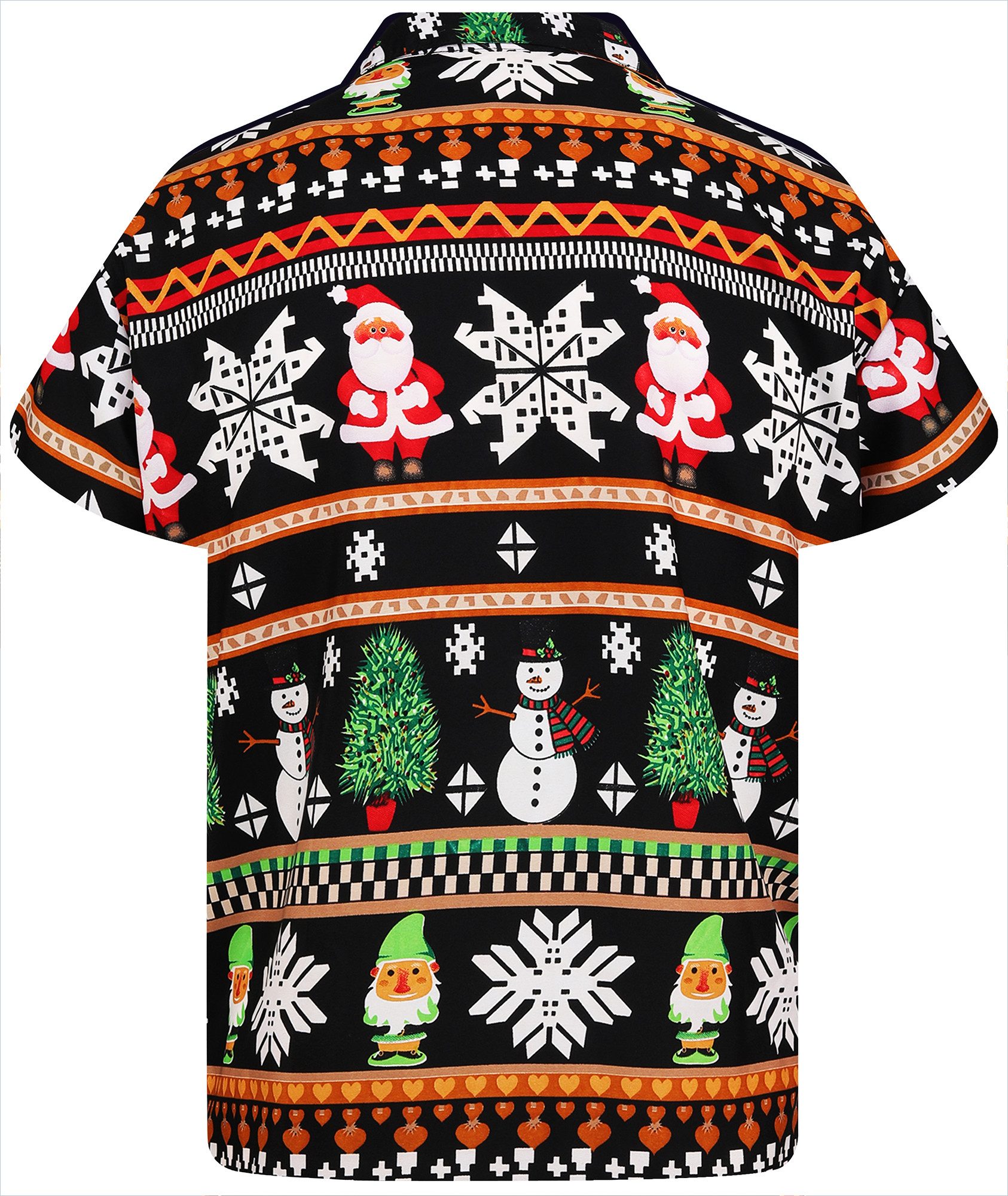 King Kameha Hawaiihemd Christmas Rows Funky Hawaii-Hemd Kurzarm Front-Tasch günstig online kaufen