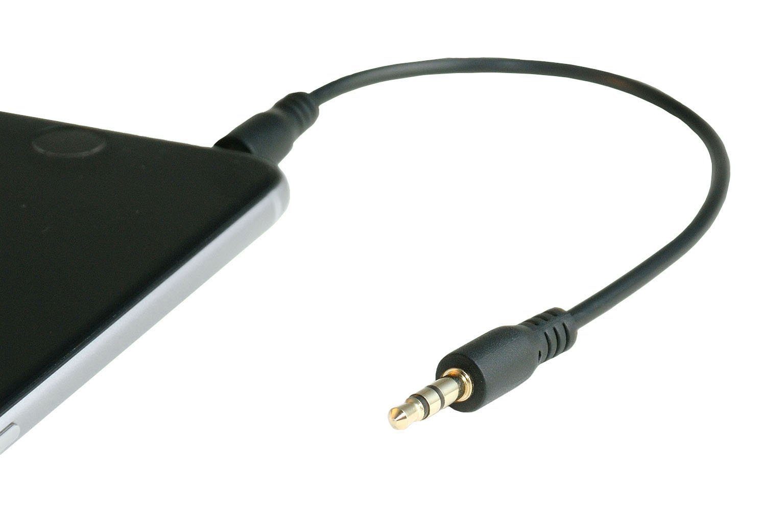 valonic valonic - AUX Kabel kurz, 20cm, 3,5 mm, Audiokabel, Klinke Audio-Kabel, 3,5-mm-Klinke, 3,5-mm-Klinke (20 cm), perfekt für sehr kurze Verkabelungswege - z.B. im Auto