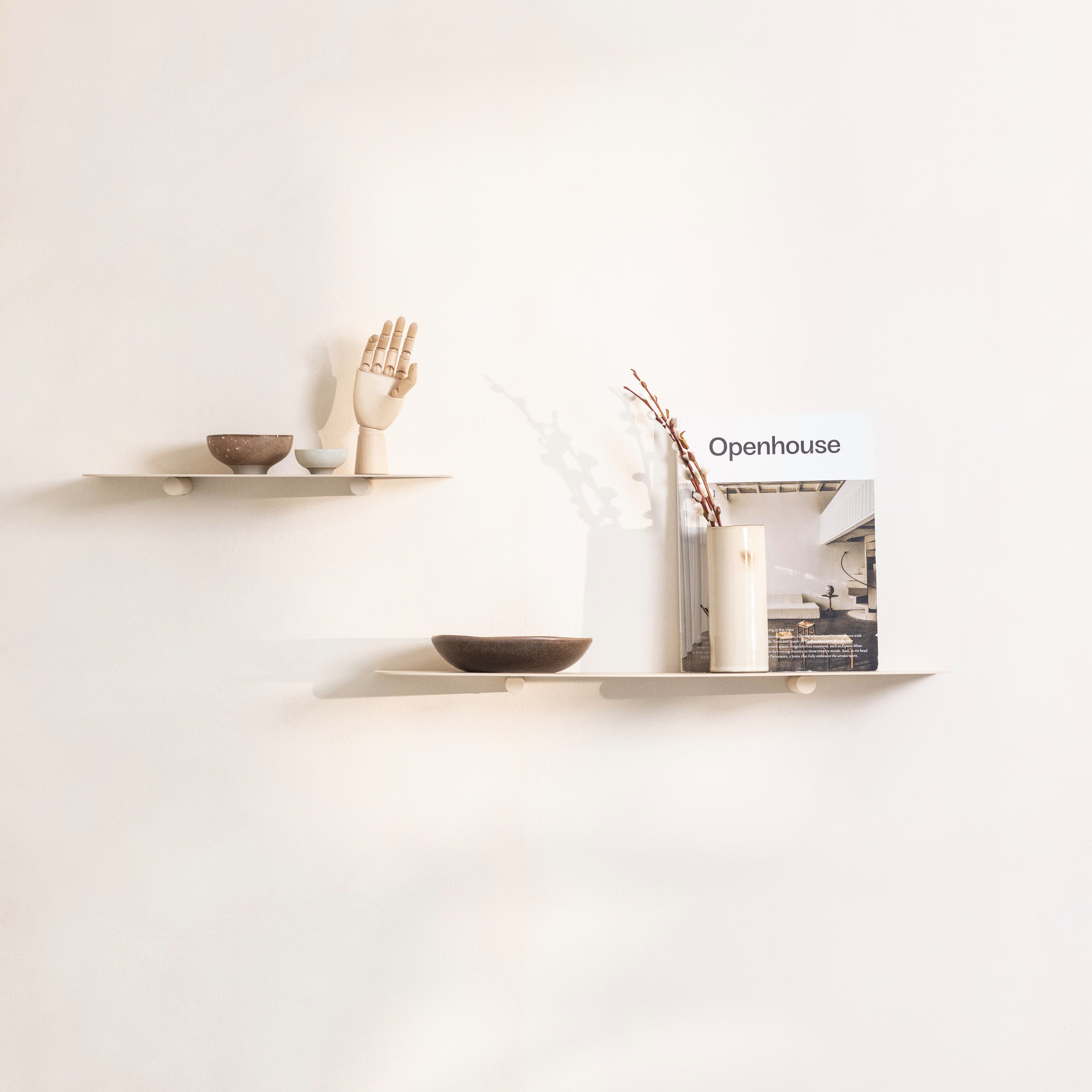 Metallbude Wandregal LENN L, schwebendes Design Regal aus Metall, minimalistisch, hochwertig
