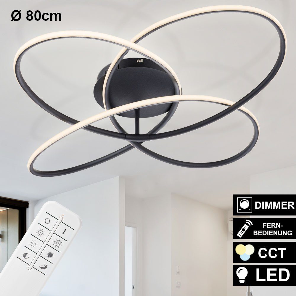 Deckenlampe Deckenleuchte LED Küchenlampe CCT Holzleuchte L 92,5 cm Dimmbar 