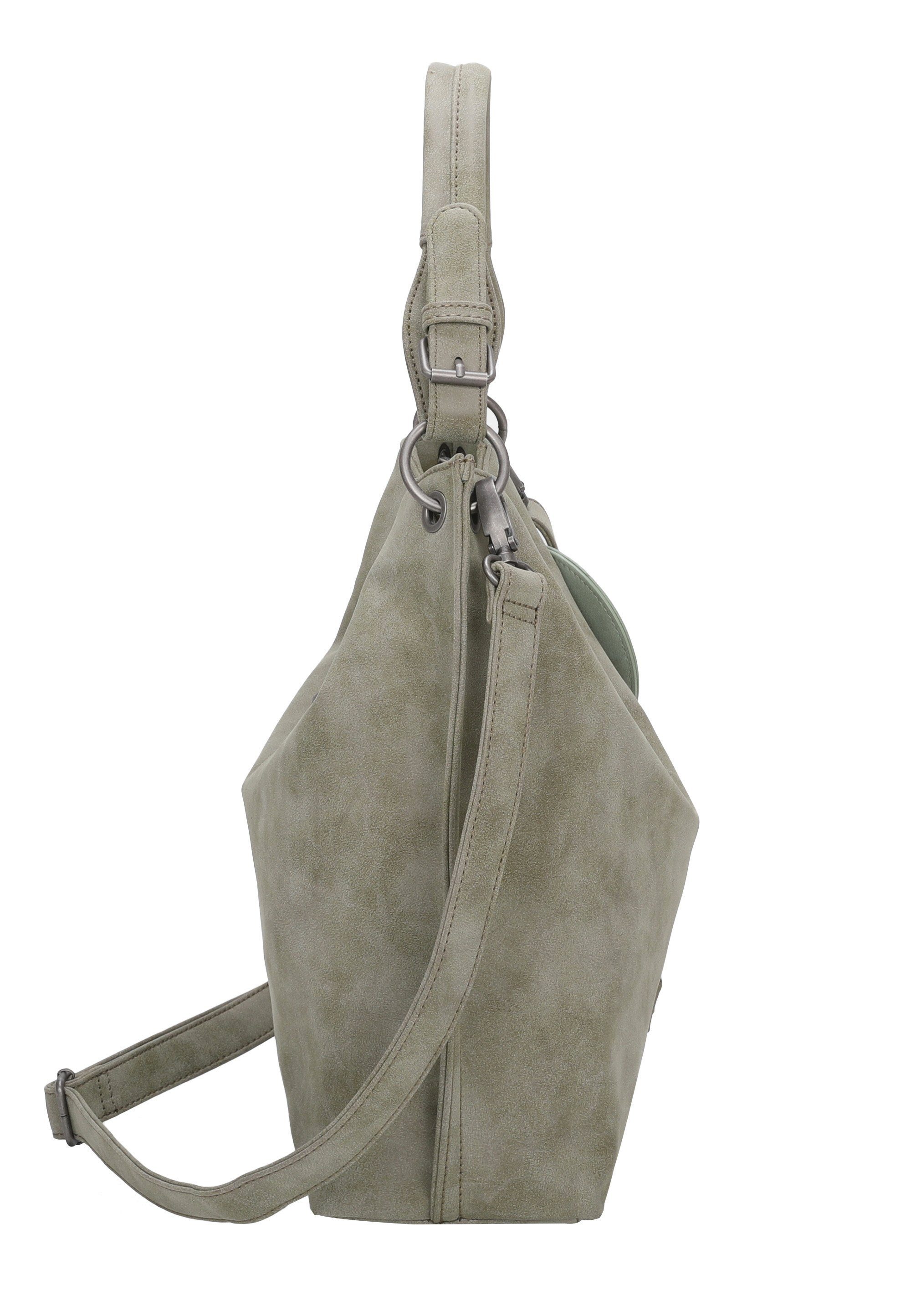 Fritzi01N, abnehmbarer Schlüsselschlange und mit Taschenanhänger aus olivgrün Schultertasche Preußen Fritzi