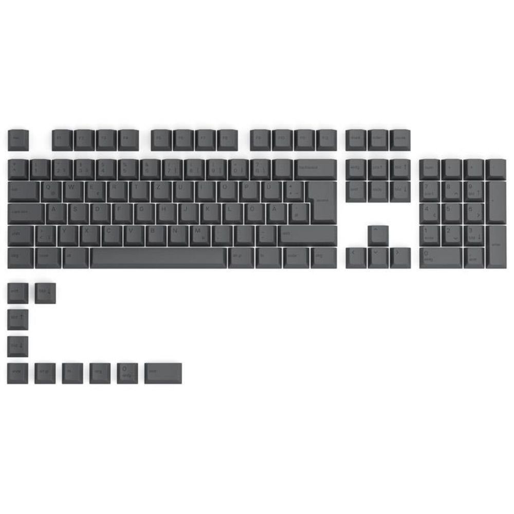 Glorious PC Gaming Race Tastatur-Tastenkappen GPBT Keycaps, 115 Tasten, deutsches Layout QWERTZ, Black Ash