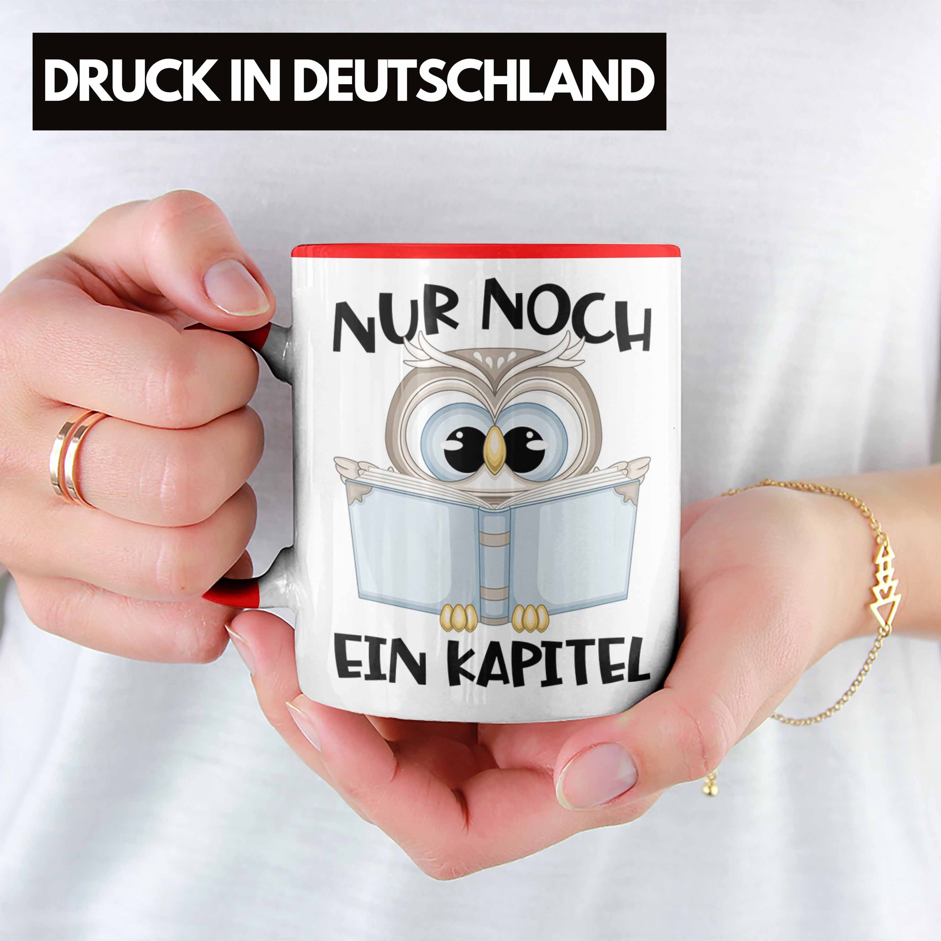 Trendation Tasse Trendation - Leseratte Geschenk Tasse Nur Noch Ein Kapitel Bücher Lese