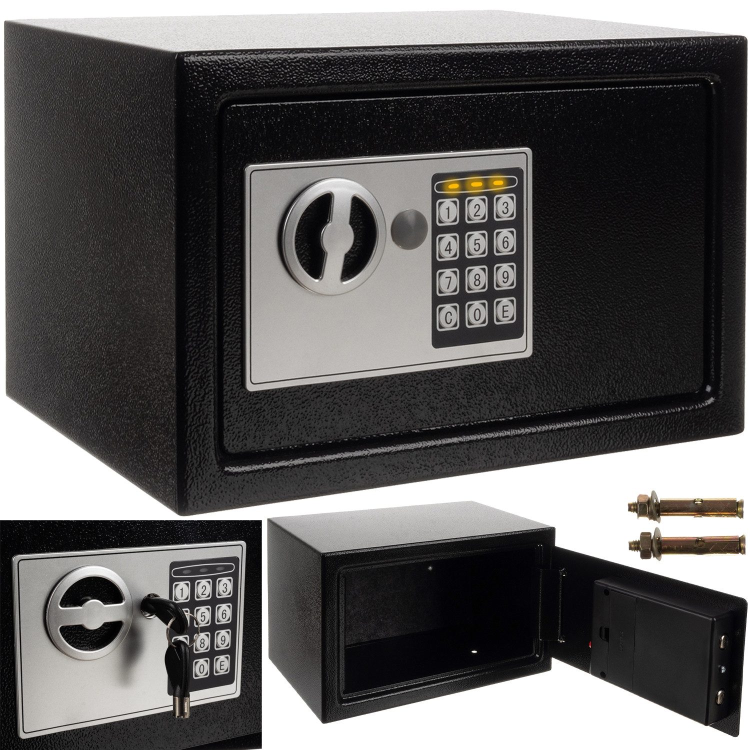 MALATEC Tresor Tresor Safe mit Zahlencode Sicher mit Code und Schlüssel