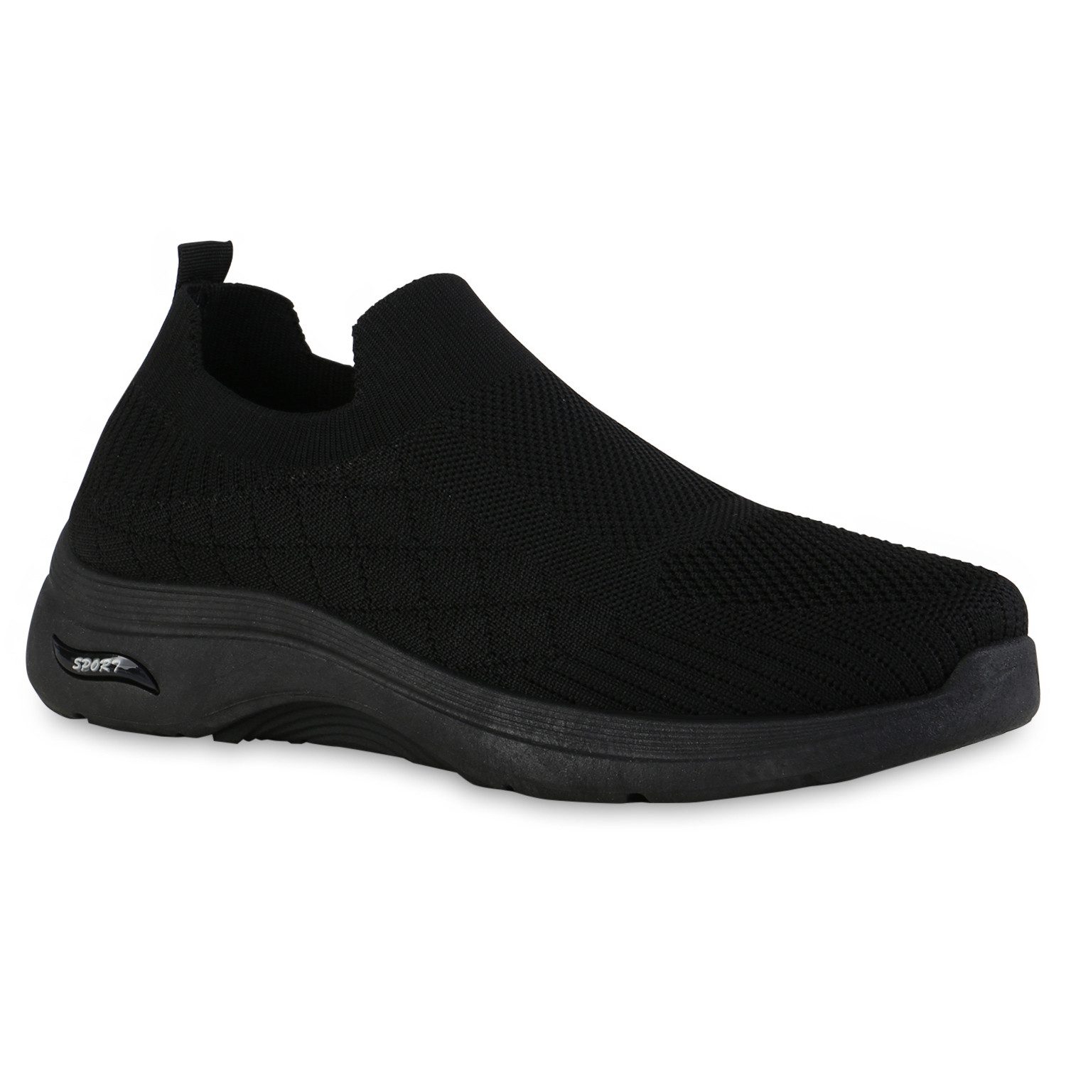 VAN HILL 841620 Slip-On Sneaker Herren Slip Ons Sportschuhe Sportliche Strick Profil-Sohle