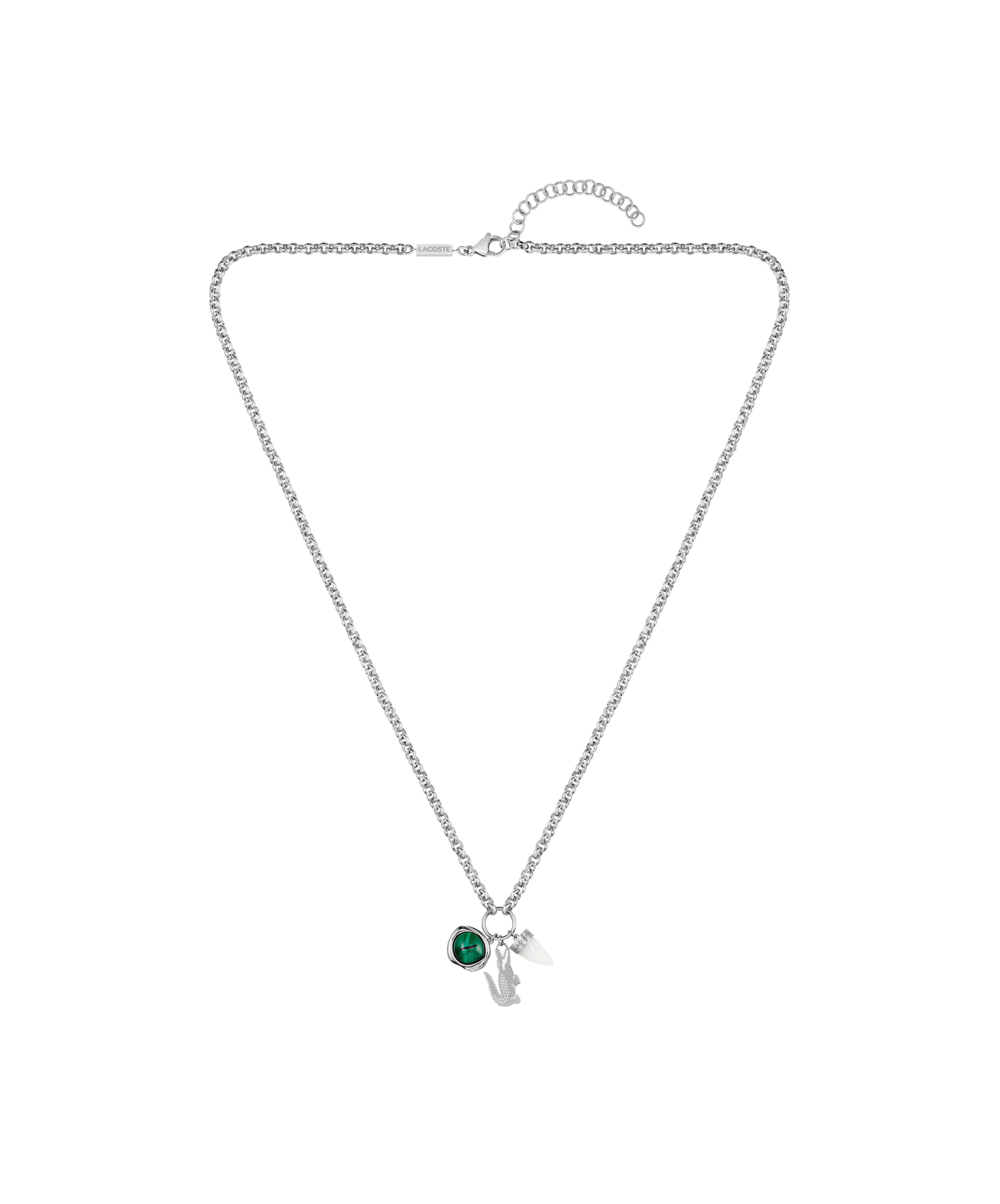 Lacoste Kette mit Anhänger UMPIRE, mit Malachit, Marmor