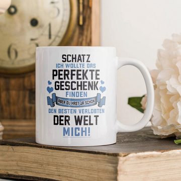 22Feels Tasse Verlobte Geschenk Frauen Verlobung Bekannt Geben Heiratsantrag, Keramik, Made in Germany, Spülmaschinenfest