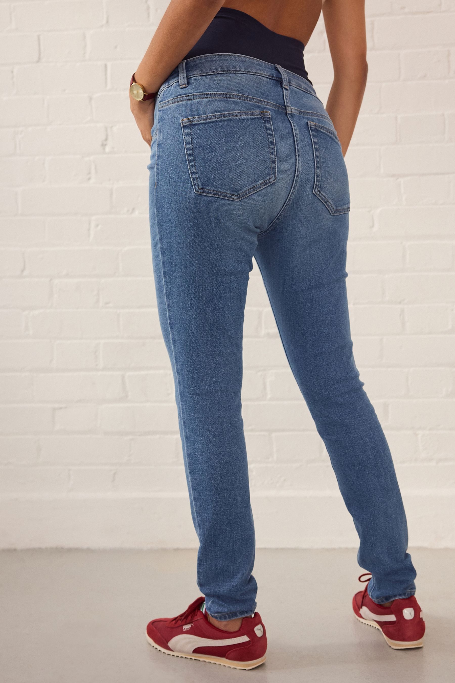 Next Umstandsjeans Skinny Fit Jeans, Umstandsmode (1-tlg) – Bild 2 von 5
